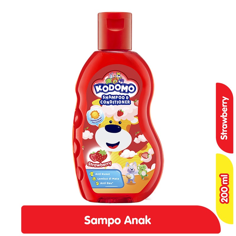 KODOMO Kids Shampoo Conditioner Strawberry 200 ml