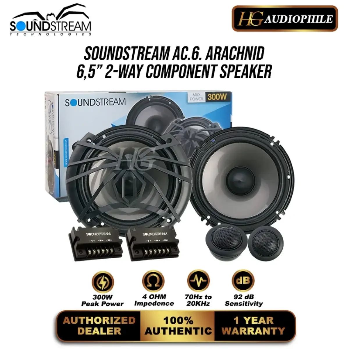 Jual Soundstream Ac.6. Arachnid 6.5 Inch Speaker 2-way Component System ...