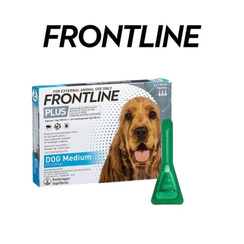 OBAT KUTU TETES FRONTLINE PLUS ANJING UP TO 10 20KG (M) OBAT KUTU ANJING BERAT BADAN 10-20KG PER PIPET