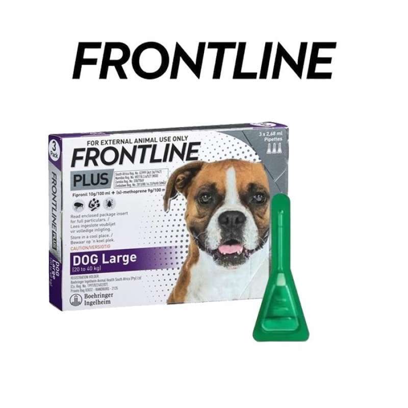 OBAT KUTU TETES FRONTLINE PLUS ANJING UP TO 20kg-40kg(L) OBAT KUTU ANJING  BERAT BADAN 20-40KG PER PIPET - Main Image