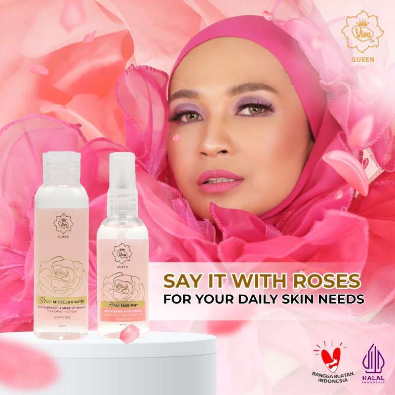Promo Viva Queen Rose Micellar Water Daily Cleanser & Make Up Remover