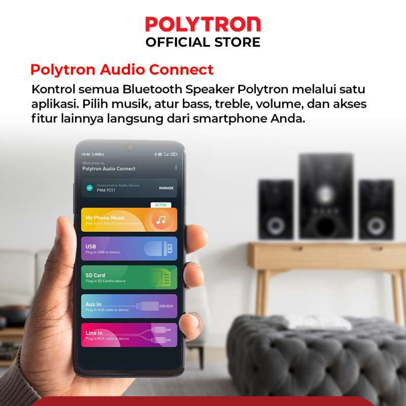 Polit Rốn Promo Polytron Multimedia Speaker Pma 9525 /b Diskon 3% Di Seller ...