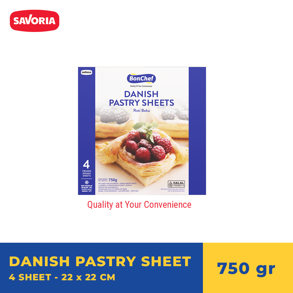 Promo Bonchef Individual Danish Pastry Sheet [750 G] Diskon 17 Di