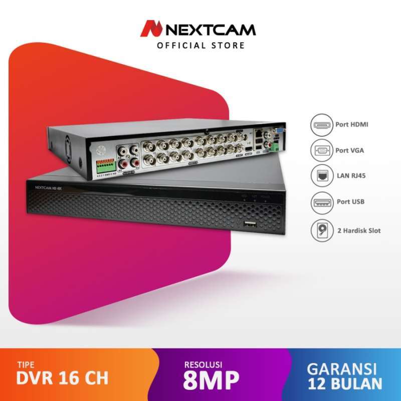 DVR/XVR/NVR CCTV 16 CHANNEL AI FACE HD NEXTCAM 4K 8MP(BISA ONLINE HP)