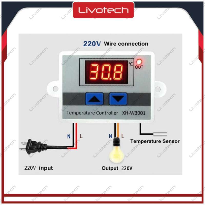 Jual Thermostat/Termostat Digital XHW3001 220V AC Temperature