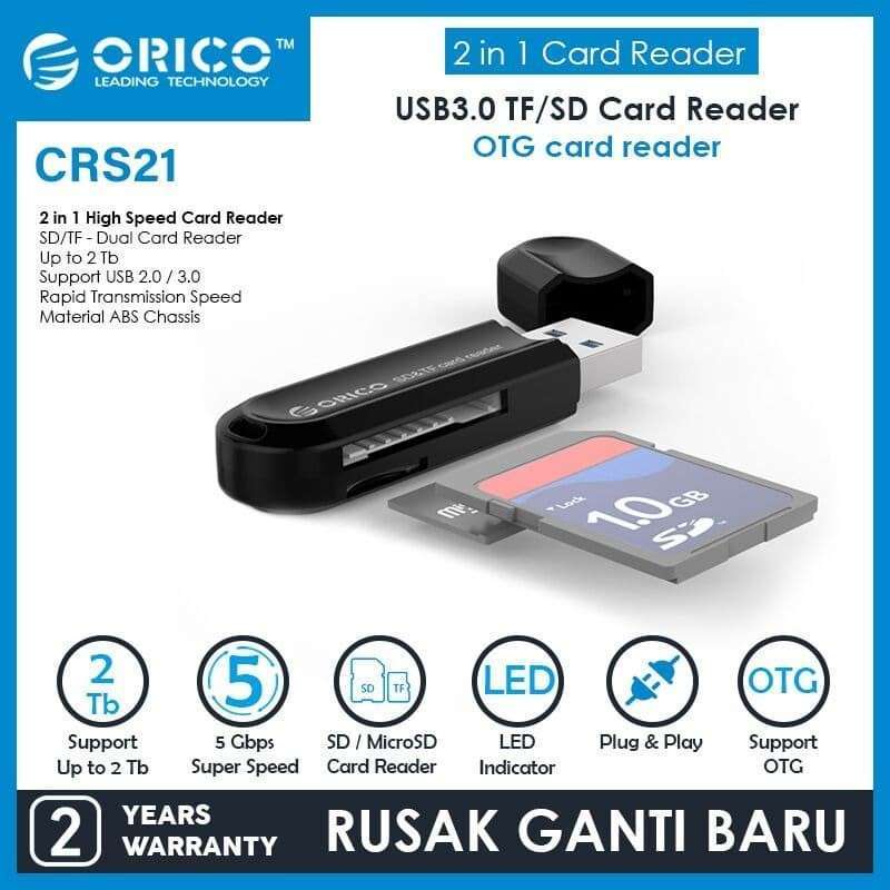 Promo Orico Crs21 Usb 3.0 Tf / Sd Card Reader Diskon 11% Di Seller ...