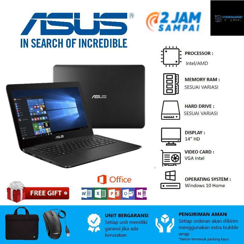 Promo [termurah] Laptop Asus Intel Celeron/amd Ram 8gb Windows 10 - Ram ...