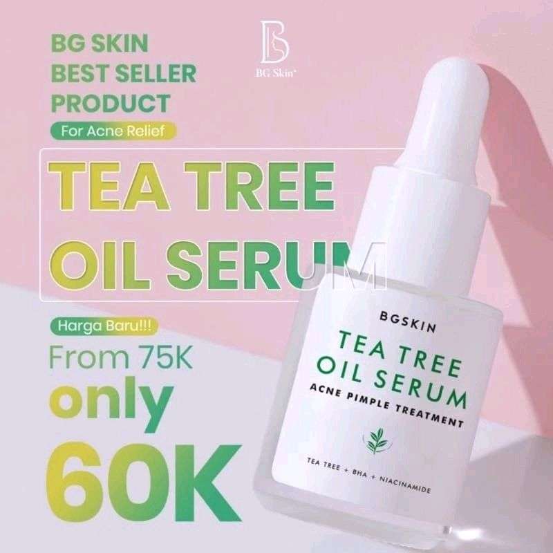 Jual TEA TREE OIL SERUM BG SKIN GANTINYA TEA TREE ACNE SERUM BG SKIN