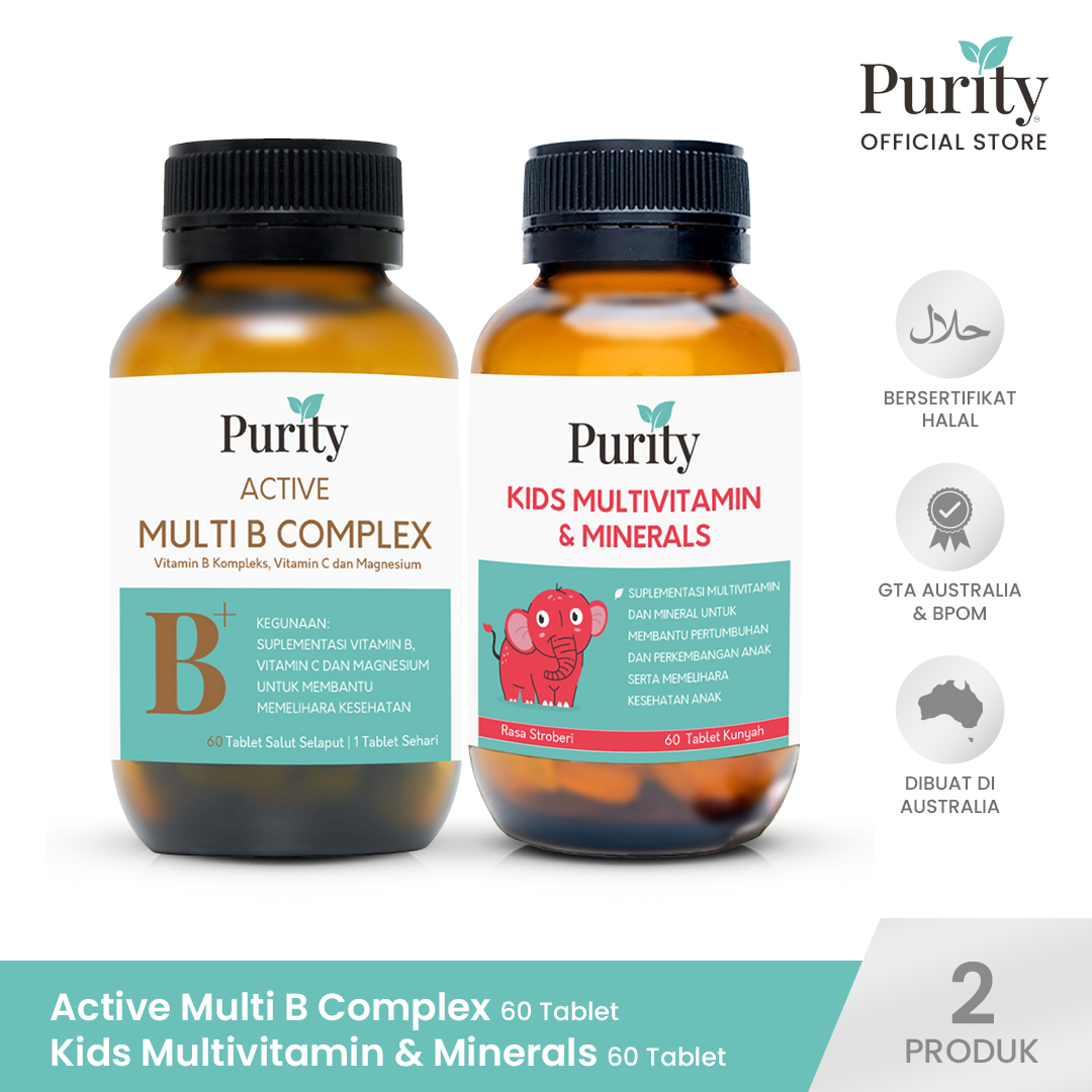 Jual Purity Vitamin Anak dan Multi B Complex 60 Tablet di Seller Purity