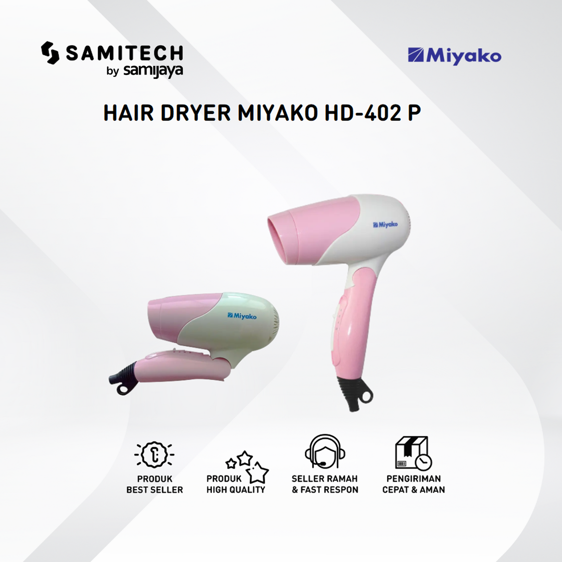 Promo Miyako HD402 P Hair Dryer Diskon 10 di Seller CV. SAMI JAYA