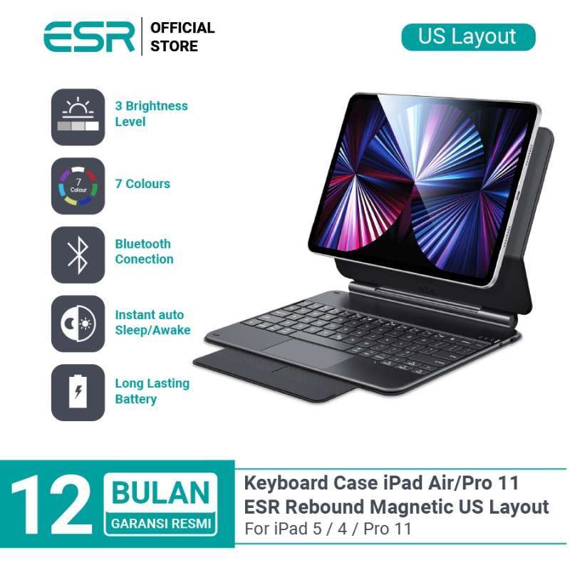 Promo Keyboard Case iPad Air/Pro 11 ESR Rebound US Layout
