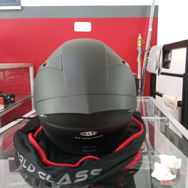 Promo Helm TT Course Black Matt/Hitam Doff Helm Full Face