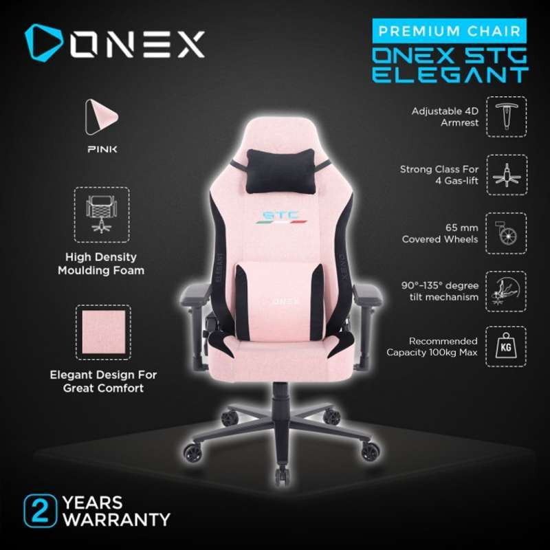 Promo Onex Stc Elegant Series Premium Gaming Chair Kursi Pink