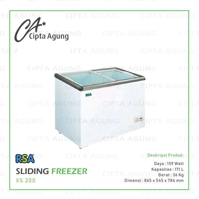 Jual Chest Freezer Sliding Flat Glass Rsa Xs 200 Di Seller Cipta Agung ...