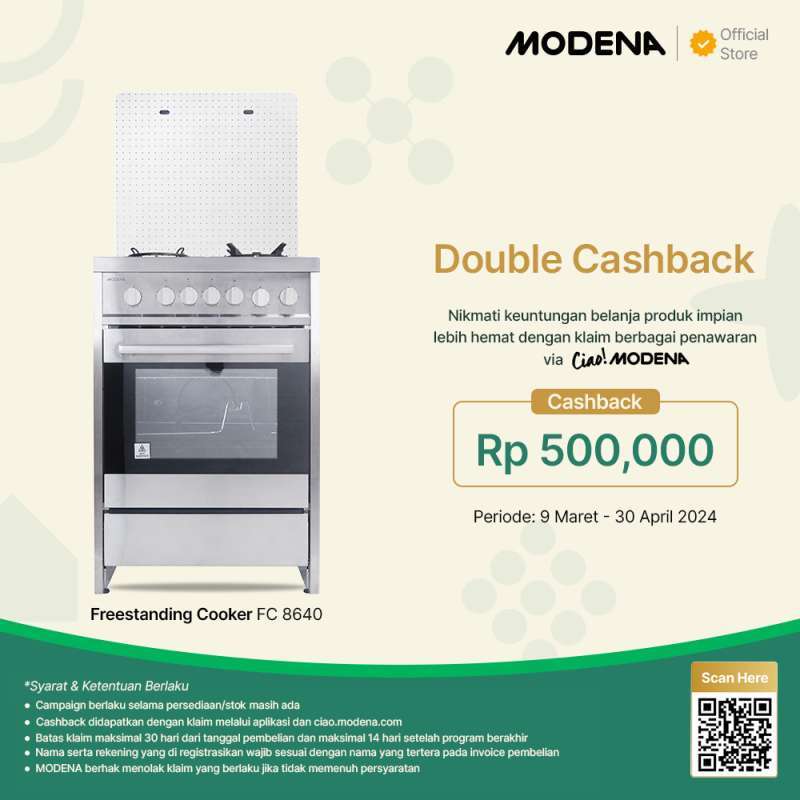 Jual Modena Freestanding Cooker Fc 8640 Di Seller Modena Official