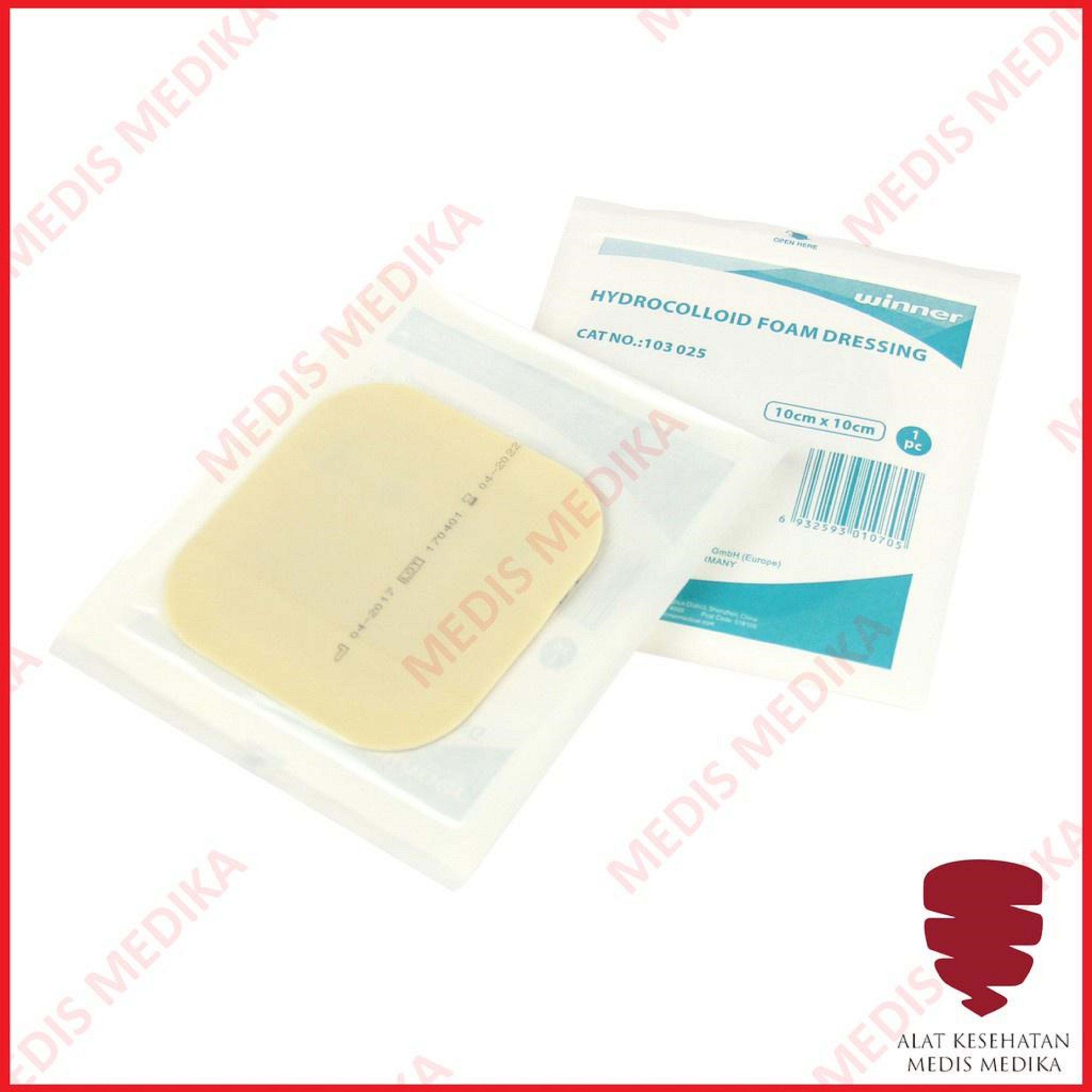 Jual Hydrocolloid Foam Dressing 10 x 10 cm Plester Luka Basah Decubitus