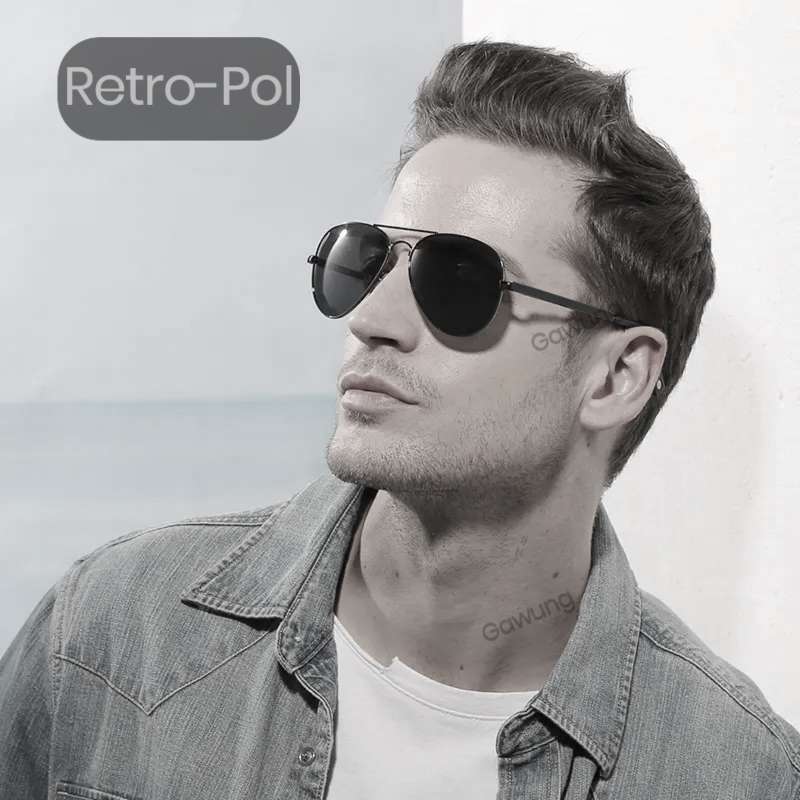 kacamata Pria Retro Police Sunglasses Pantai Hitam KKPRO
