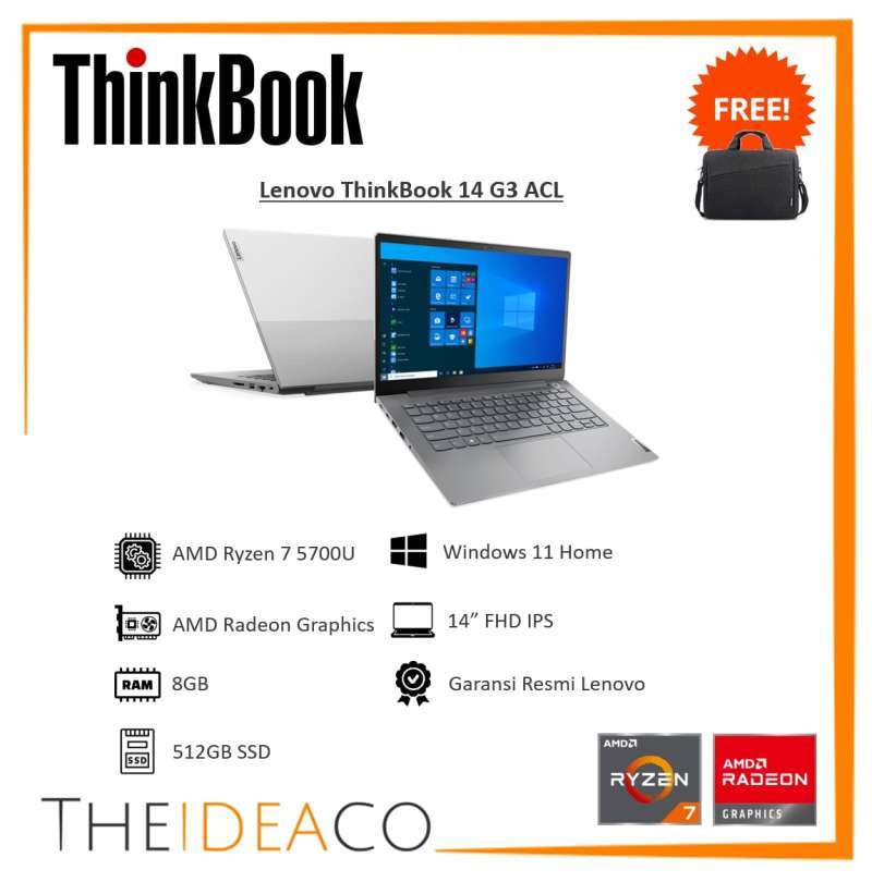Thinkbook 14 G3 Acl Ryzen 5700 U - 🔥 Harga & Spesifikasi Terbaru