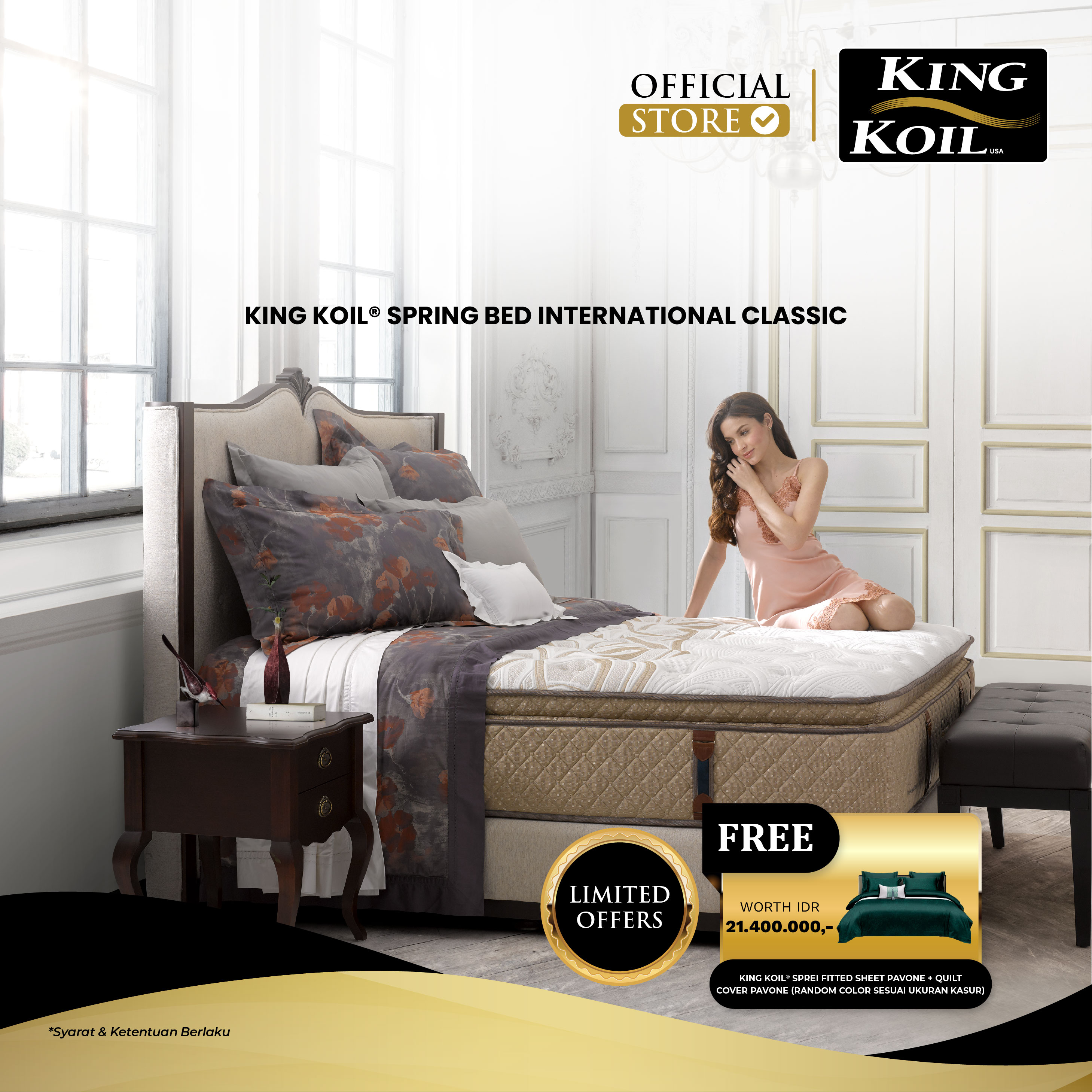 Jual King Koil International Classic Kasur Springbed [mattress Only] Di