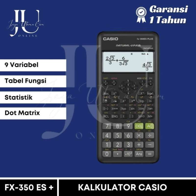 CASIO FX 350 ES PLUS 2nd Edition Kalkulator Scientific 252 Fungsi