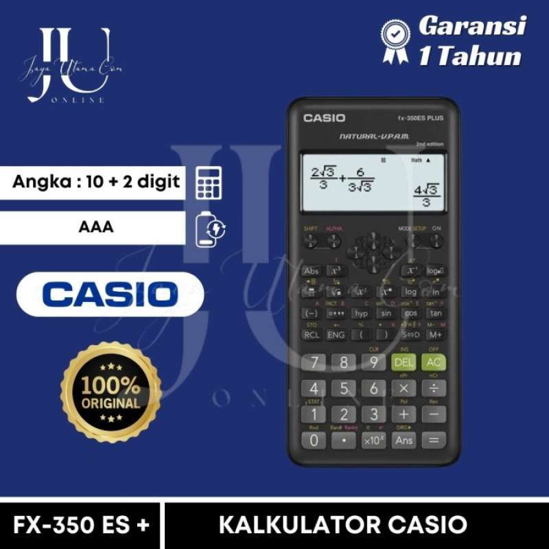 CASIO FX 350 ES PLUS 2nd Edition Kalkulator Scientific 252 Fungsi