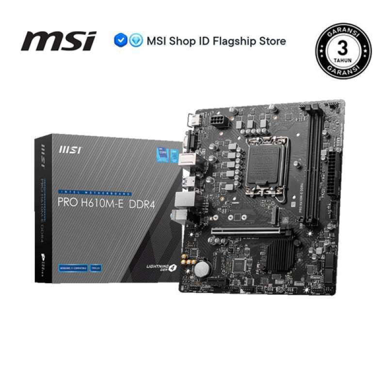 Jual Msi Pro H610m-e Ddr4 [intel Lga 1700, Gen12] -motherboard Di