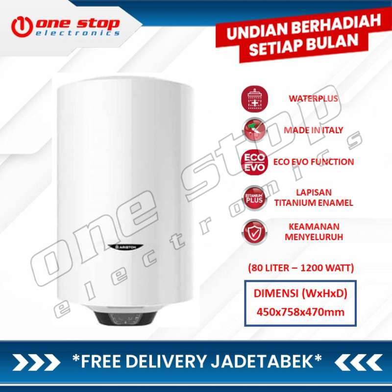 Promo [garansi Resmi] Ariston Pro1 Eco 80 V Pro Eco 80 V Water