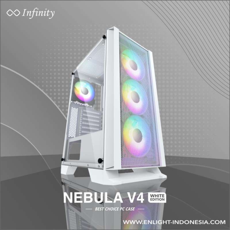 Jual Casing Pc Infinity Nebula V4 Tempered Glass Atx Pc Case Gaming ...