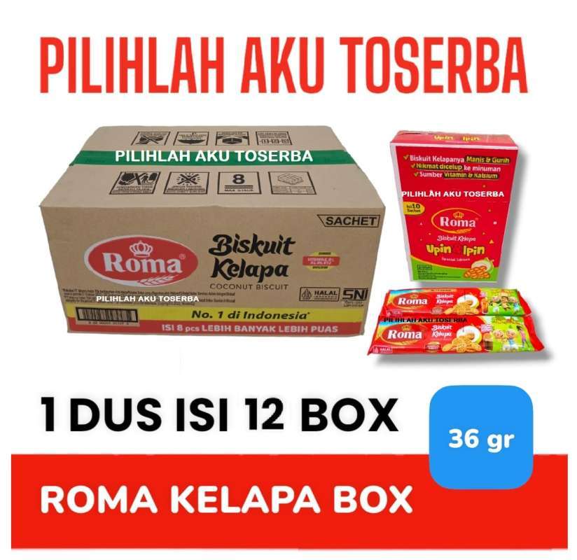 Roti Roma Kelapa 1 Karton Gratis Ongkir 🔥 Harga Murah Mei 2026