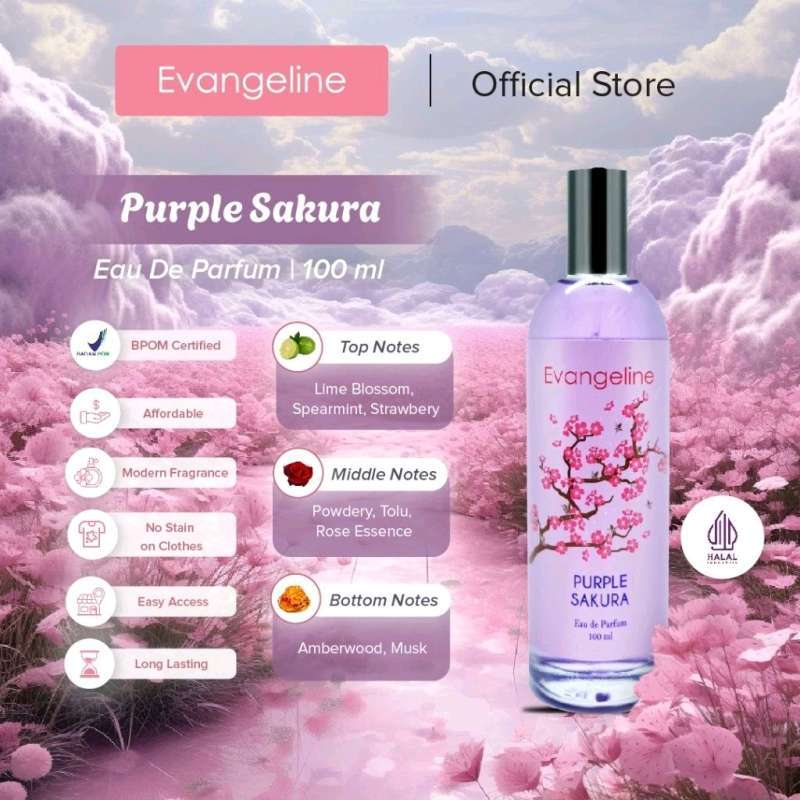 Jual Evangeline Eau De Parfume 100ml Sakura Series Purple Di - Main Image