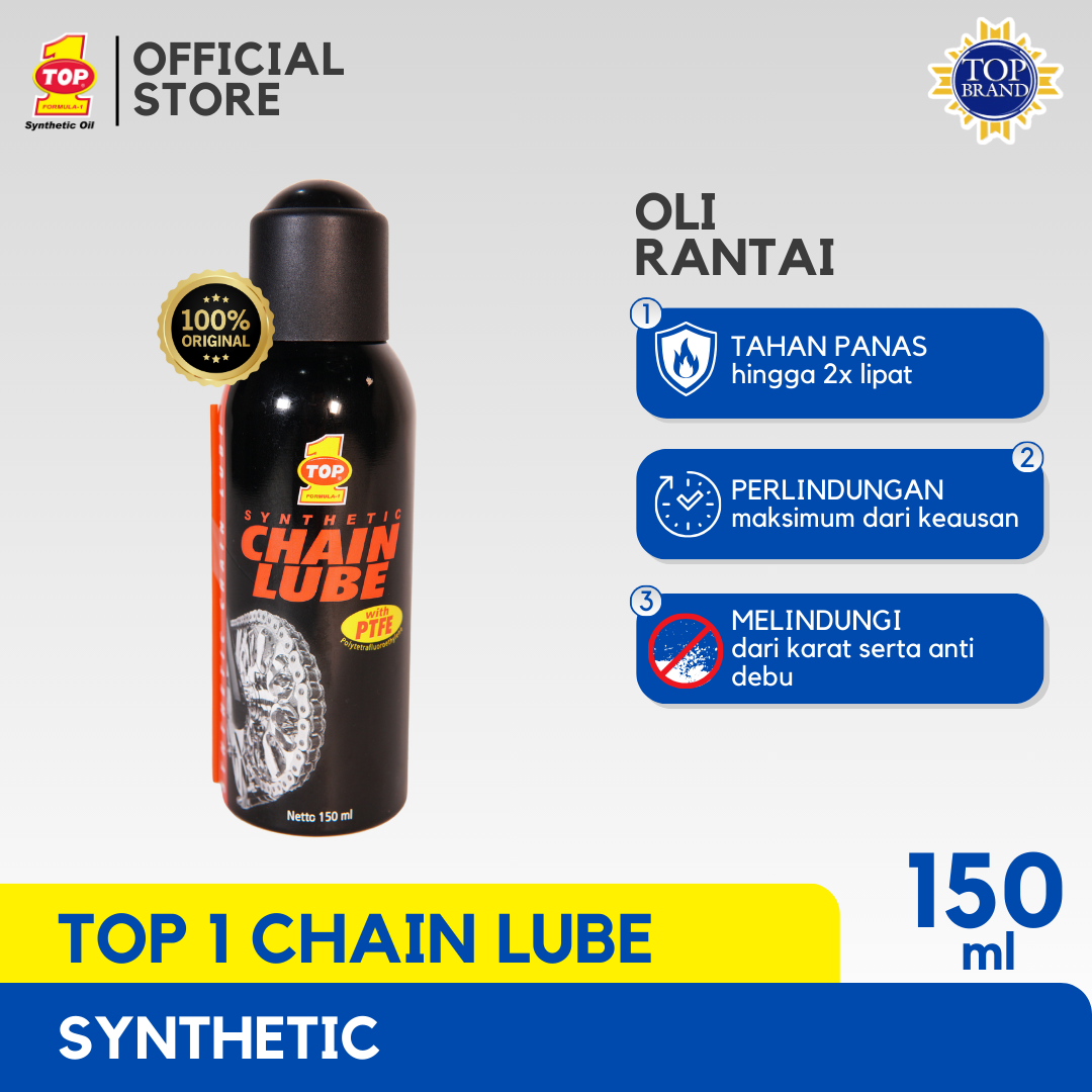 Promo TOP 1 SYNTHETIC CHAIN LUBE 150 ML Minyak Rantai Diskon