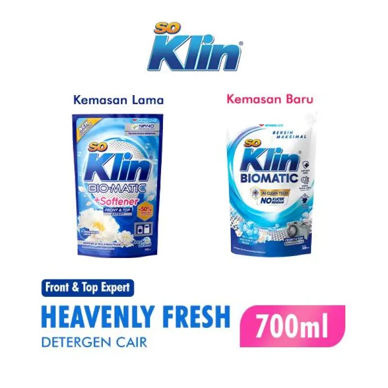 Promo Soklin Biomatic + Softener Liquid Detergen Front & Top Load ...