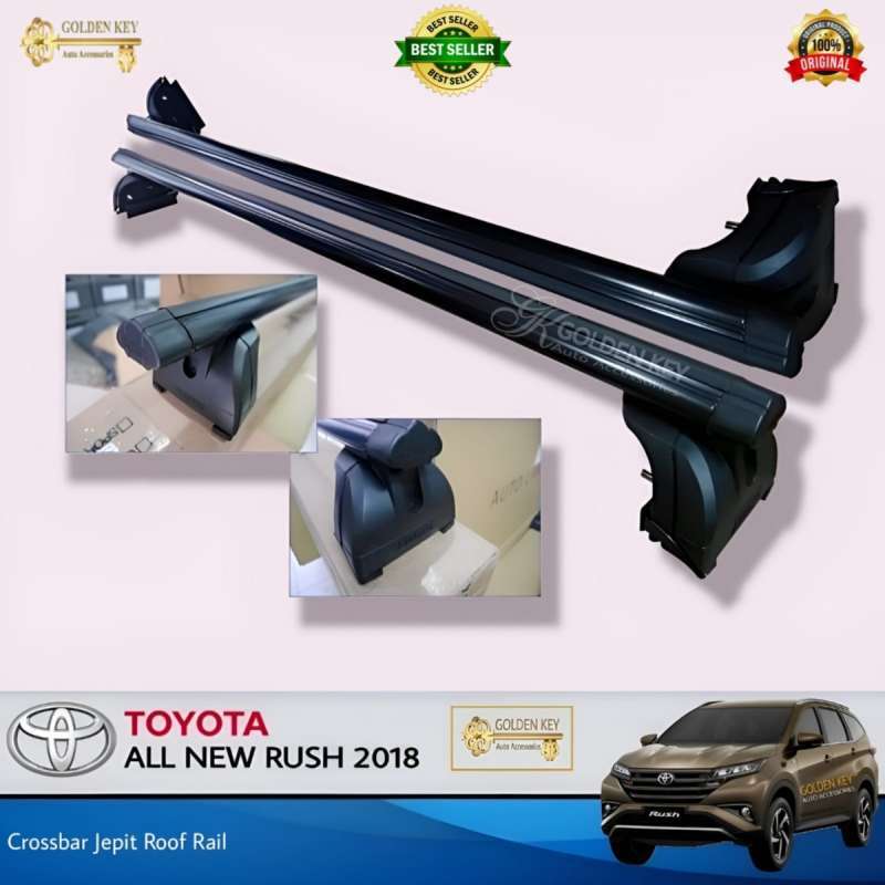 Jual Crossbar All New Rush 2018 Kaki Rak Bagasi Atas Mobil Jepit Roof Rail Di Seller Golden Key Acc Pejuang Kota Bekasi Blibli