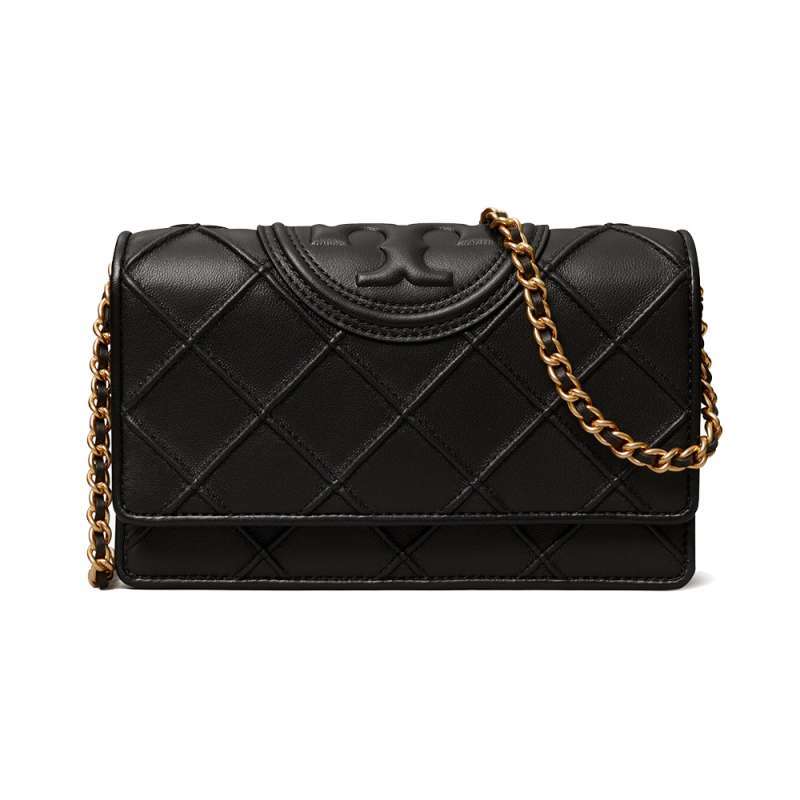 Jual Tory Burch Fleming Soft Leather Chain Bag Black Di Seller