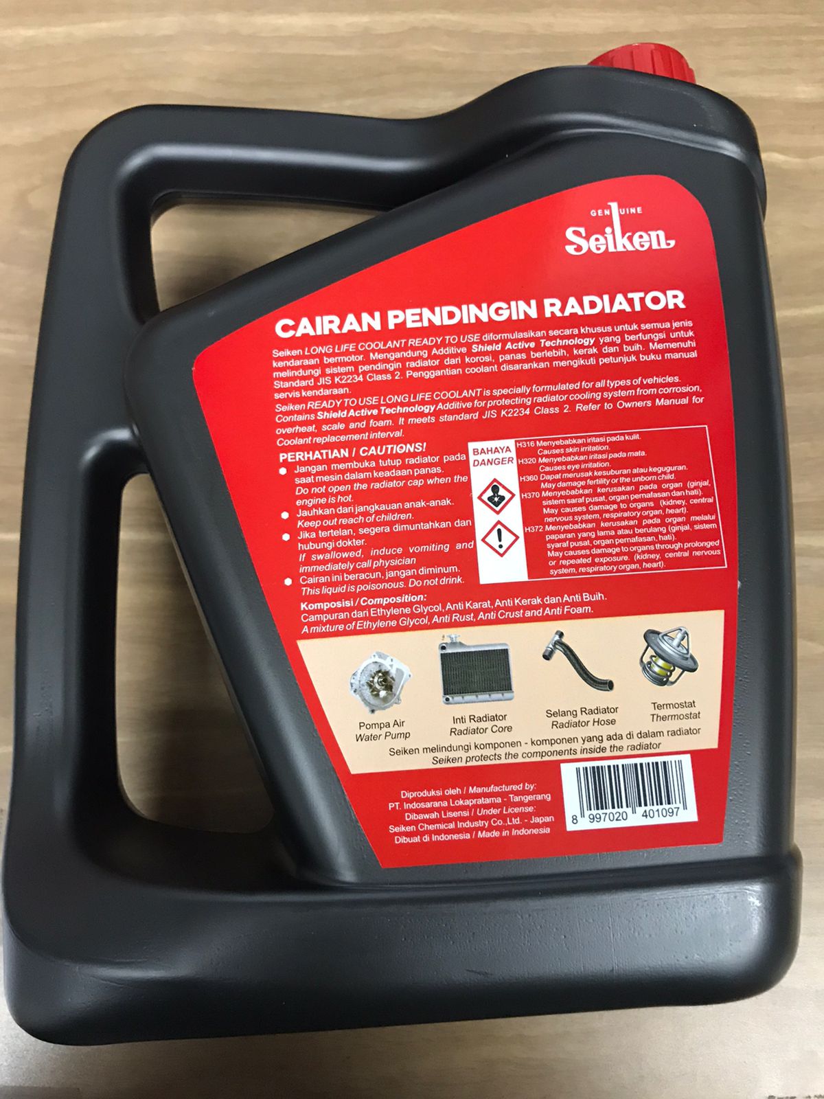 Jual Air Radiator Coolant Seiken 50 Persen Concentrate Red / Merah 4 ...
