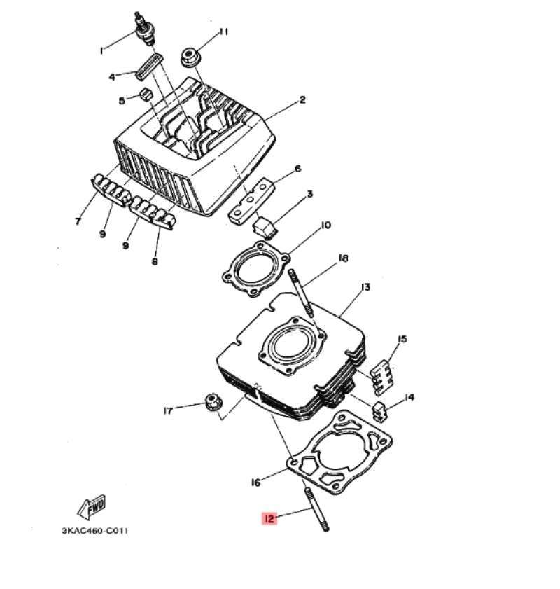 Jual Bolt Stud Baut Tanam Blok Mesin Seher Piston Bawah Rxs Rx S Rxking ...