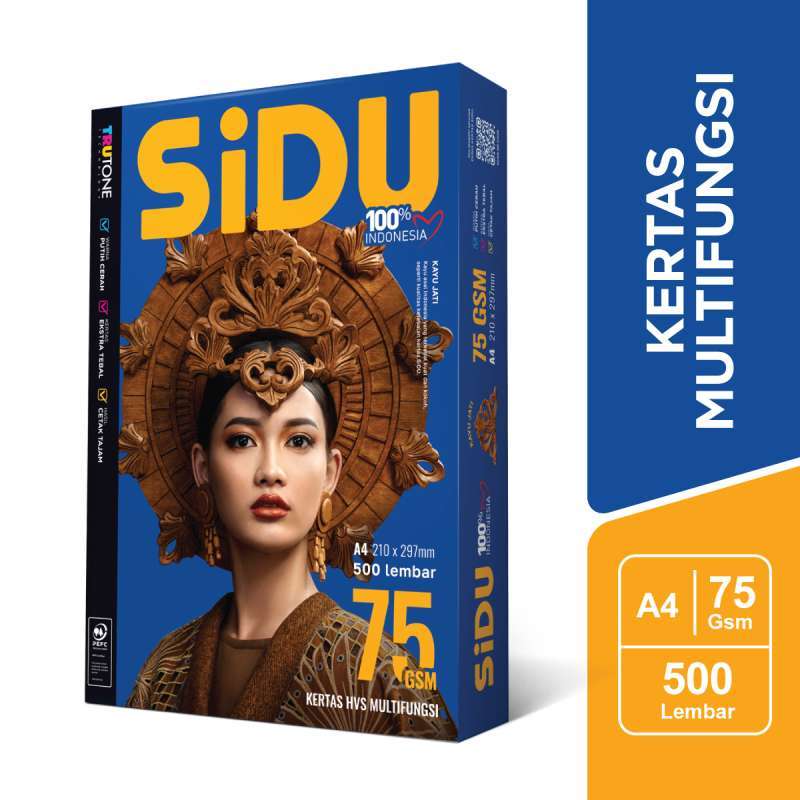 Kertas HVS Sidu 75gsm A4
