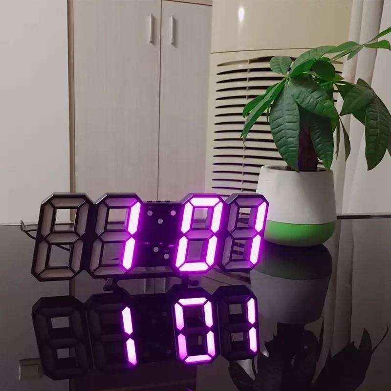 Jam Led Promo Jam Dinding Digital Led/jam Meja-alarm-suhu/jam 3d Besar Modern ...