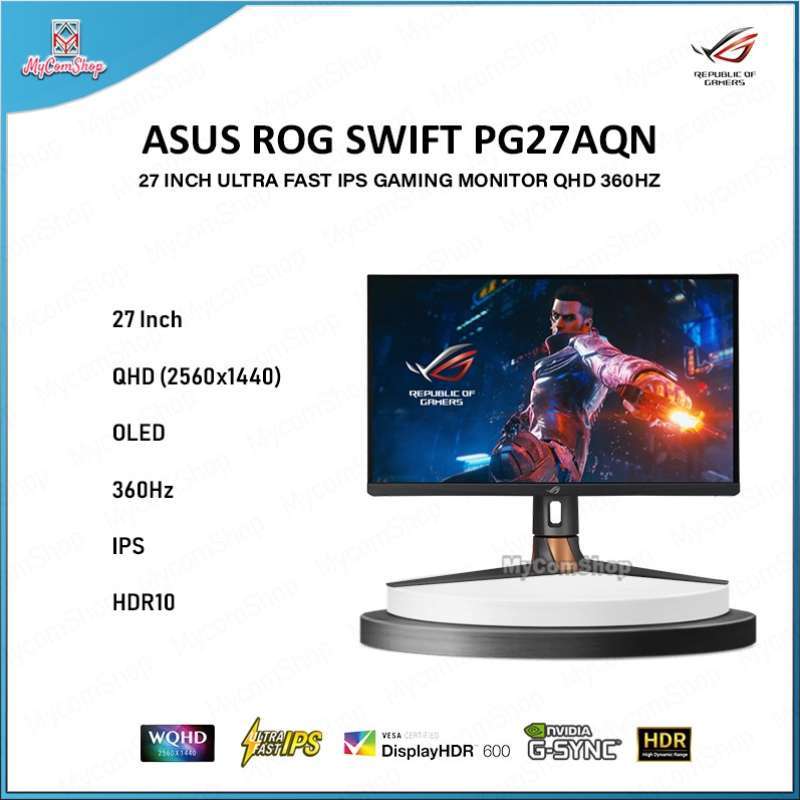 360 Hz Swift Asus ASUS ROG SWIFT PG27AQN 27 INCH ULTRA FAST IPS