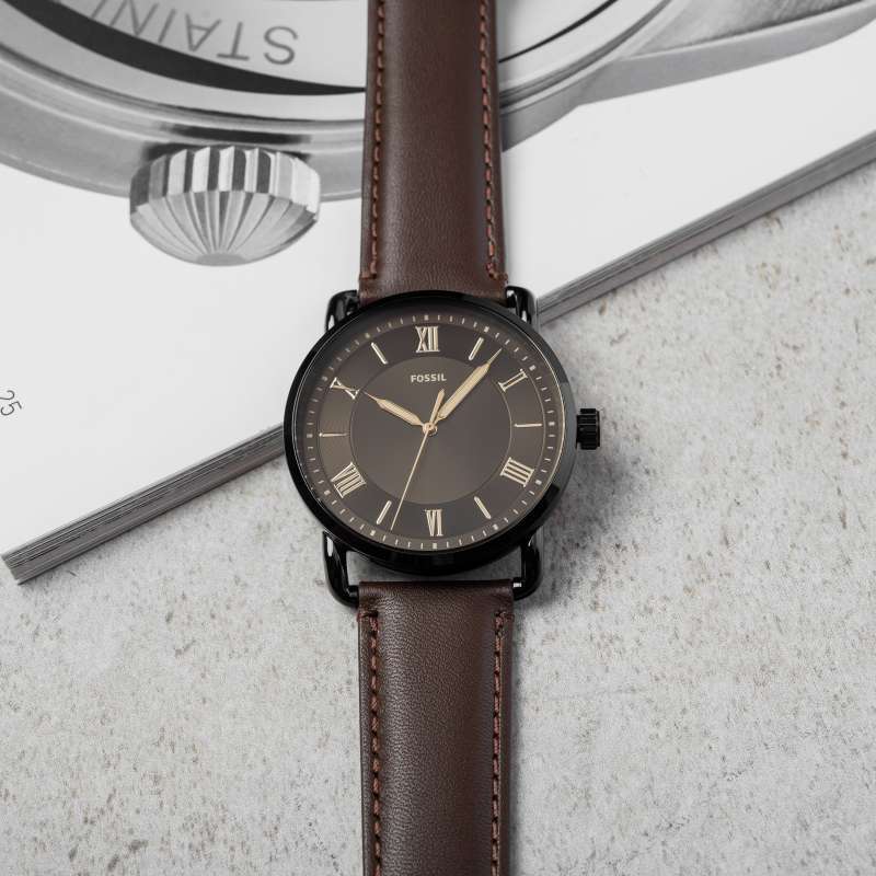 Promo Jam Tangan Pria Fossil Copeland Fs5666 Men Brown Dial Brown