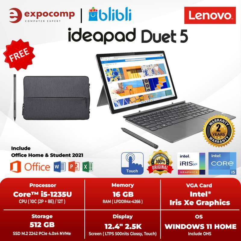 Brotect Pellicola Vetro Ibrido AirGlass Per Lenovo IdeaPad Duet 5i Gen 8 12' (Durezza 9H)