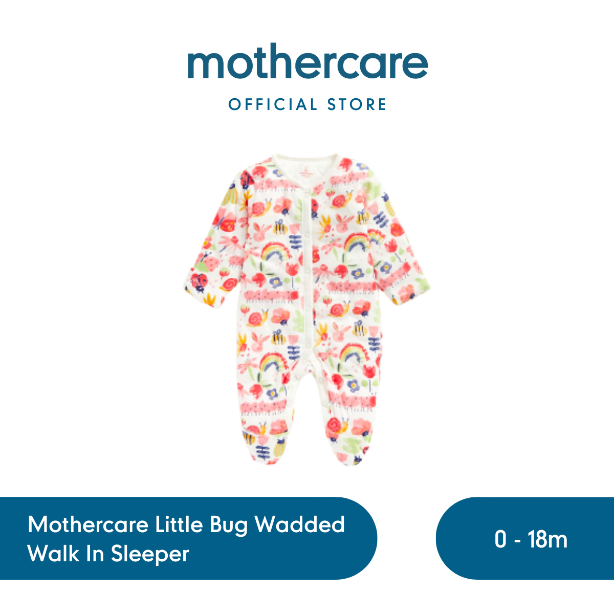Jual Mothercare Little Bug Wadded Walk in Sleeper Terusan Bayi