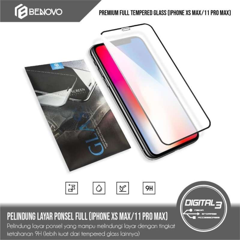 Benovo Full Tempered Glass iPhone Xs MAX 11 PRO MAX Screen Guard