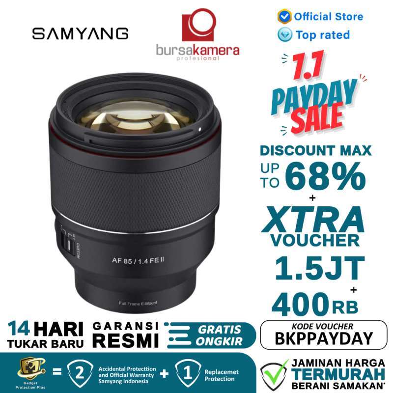 Promo Bkp Samyang Af 85mm Fe Ii Lens For Sony E Original