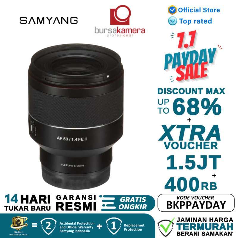 Promo Bkp Samyang Af 50mm Fe Ii Lens For Sony E Original
