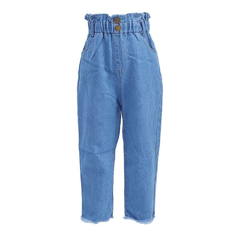 Hamlin Yocelyn Celana Jeans Highwaist Anak Perempuan Korean Style Long  Pants Material Denim ORIGINAL Blue
