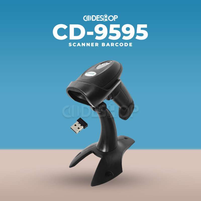 Jual Scanner Barcode CD9595 1D 2D Wireless USB Dongle 2