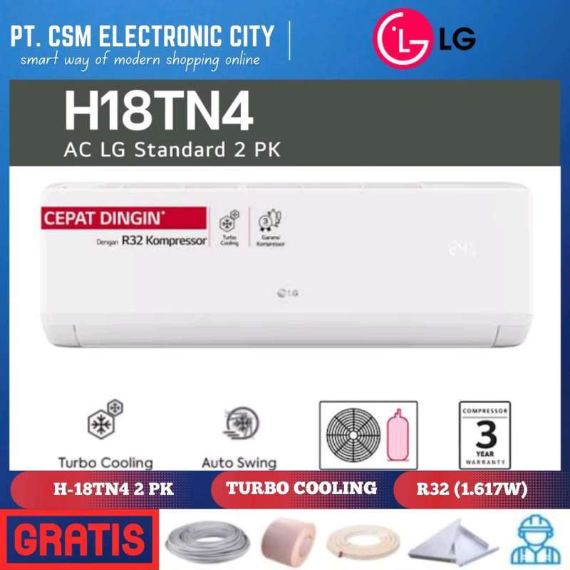 Jual AC LG 2 PK H18TN4 [2 PK] NEW HERCULES TURBO COOLING R32 [GARANSI