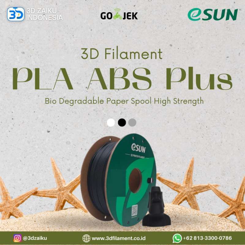 Jual Esun Pla Plus 3d Filament Bio Degradable Paper Spool High Strength ...