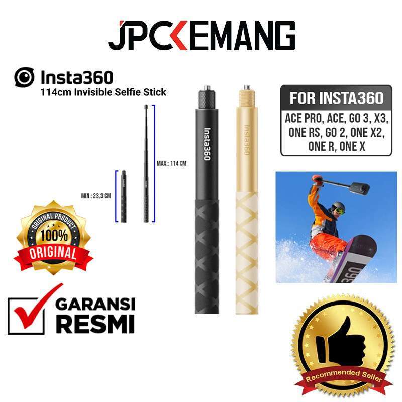 Promo JPC KEMANG Insta360 114cm Invisible Selfie Stick Insta 360 114 cm  GARANSI RESMI Diskon 9% di Seller JPC Kemang Official Store - Jakarta  Photography Centre - Kota Jakarta Selatan
